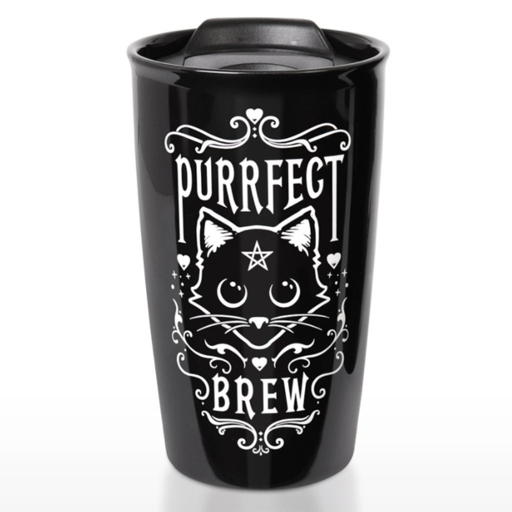Alchemy Gothic Purrfect Brew Hot/Cold Travel Mug
